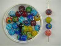Millefiori 8 mm 48 stk.