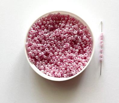 Glasperle rosa pearl 2 mm 50 g