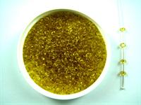 Glasperle olivengrøn transparant  2 mm 100 g