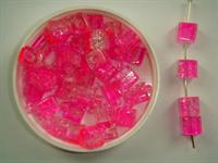 Craclebeads kubus pink 6x6 mm 100 stk,