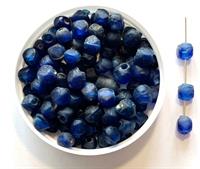 Glasperle indisk blå ca 5 mm 50 g