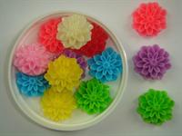 Resin cabochon blomst Dahlia 15x7 mm 50 stk 