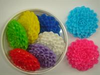 Resin cabochon blomst Dahlia 50 stk 