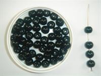 Glaskrystal perle sort 6 mm 330 stk