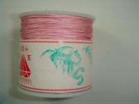 Knyttegarn nylon 1 mm rosa 60 m