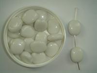 Acryl perle oval hvid